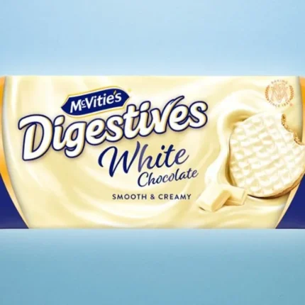 Single packages of McVities Digestive White Chocolate