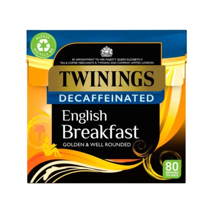 Twinings English Breakfast Decaffeinated Tea 80 teabags 218 gram