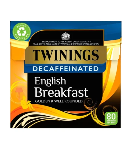 Twinings English Breakfast Decaffeinated Tea 80 teabags 218 gram